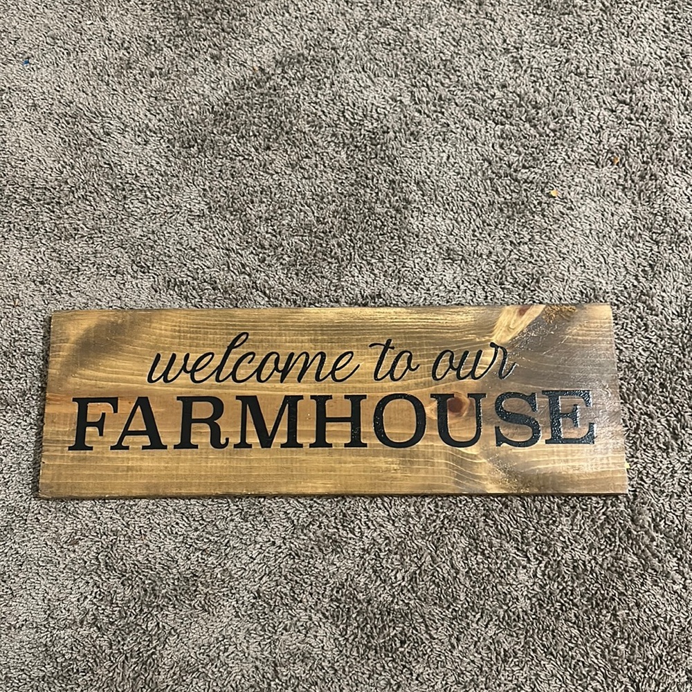 Welcome to Our Farmhouse Wooden Sign